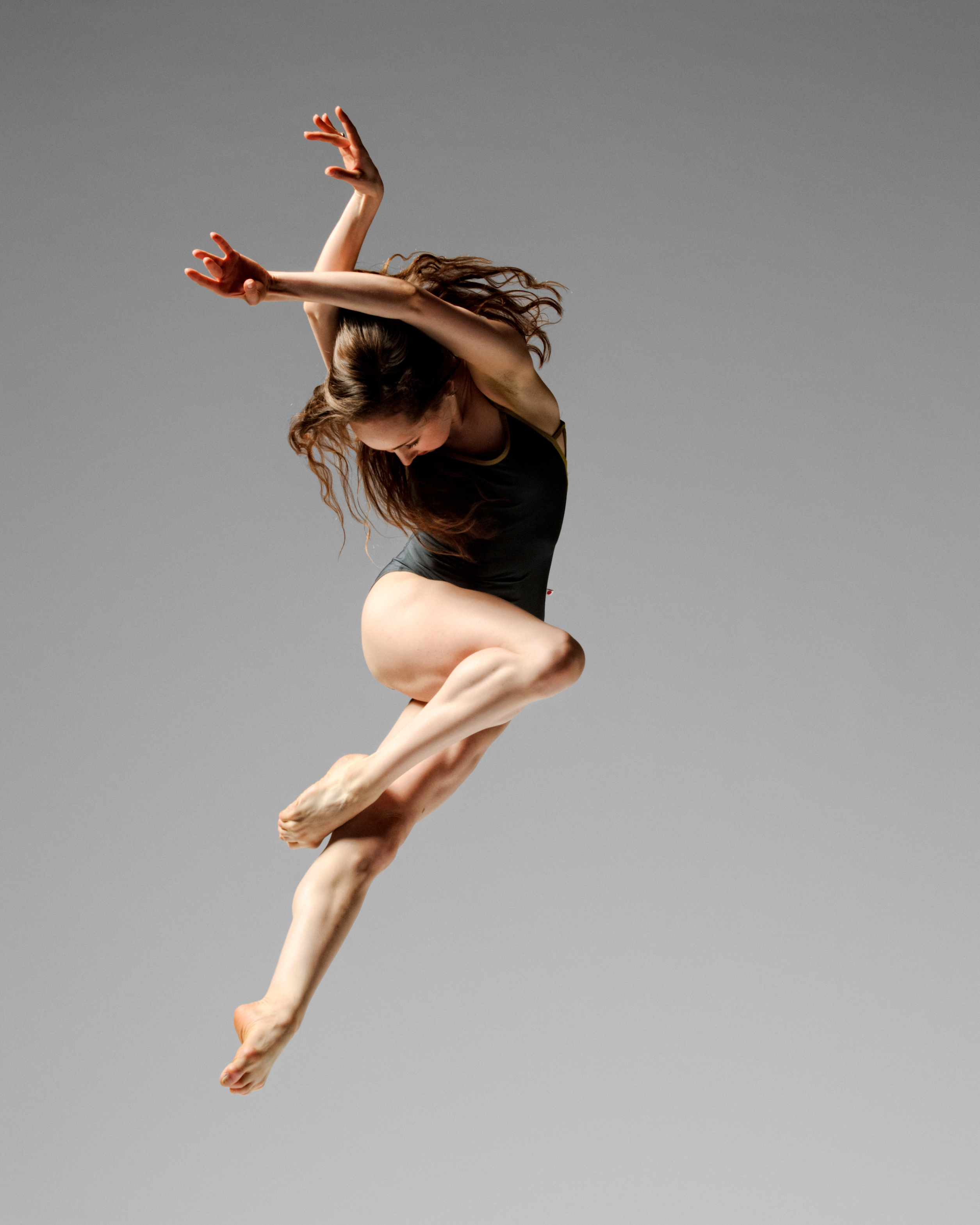 Dancer captured mid-leap